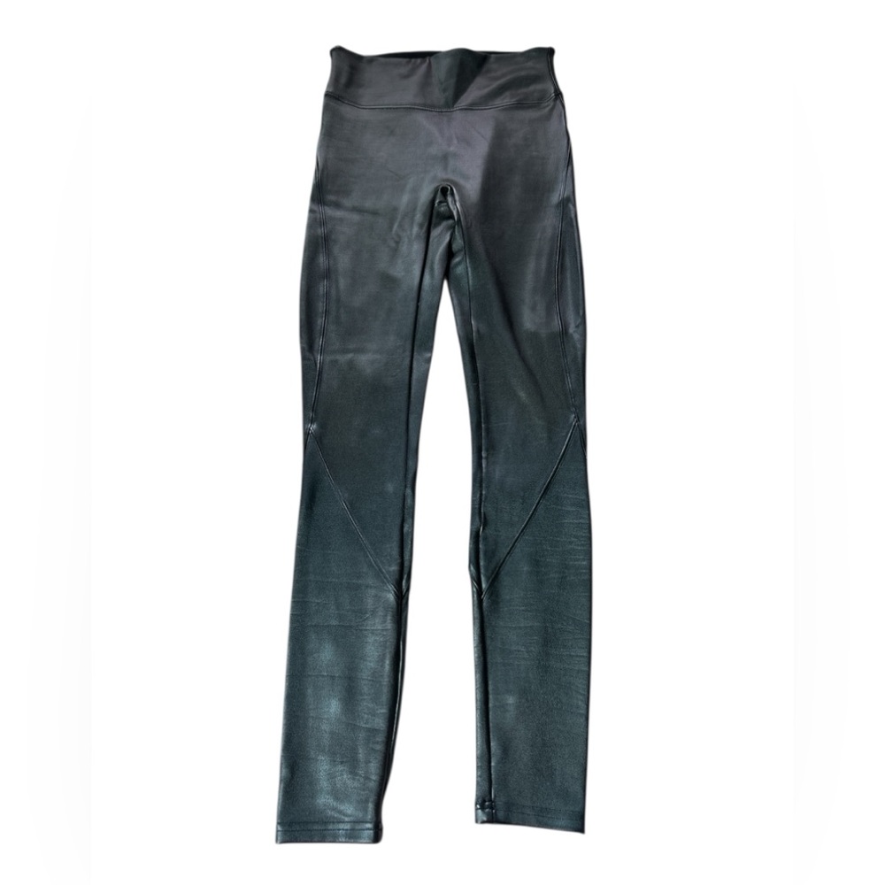 Spanx vegan leather, iridescent, metallic leggings
